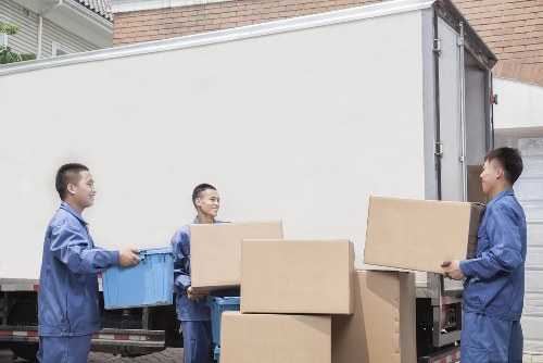 Professional moving van service near Sands End apartments