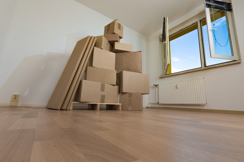 Household items and packing materials for a Sands End removals service