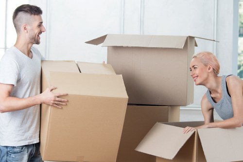 Unpacking household items into a new Sands End property